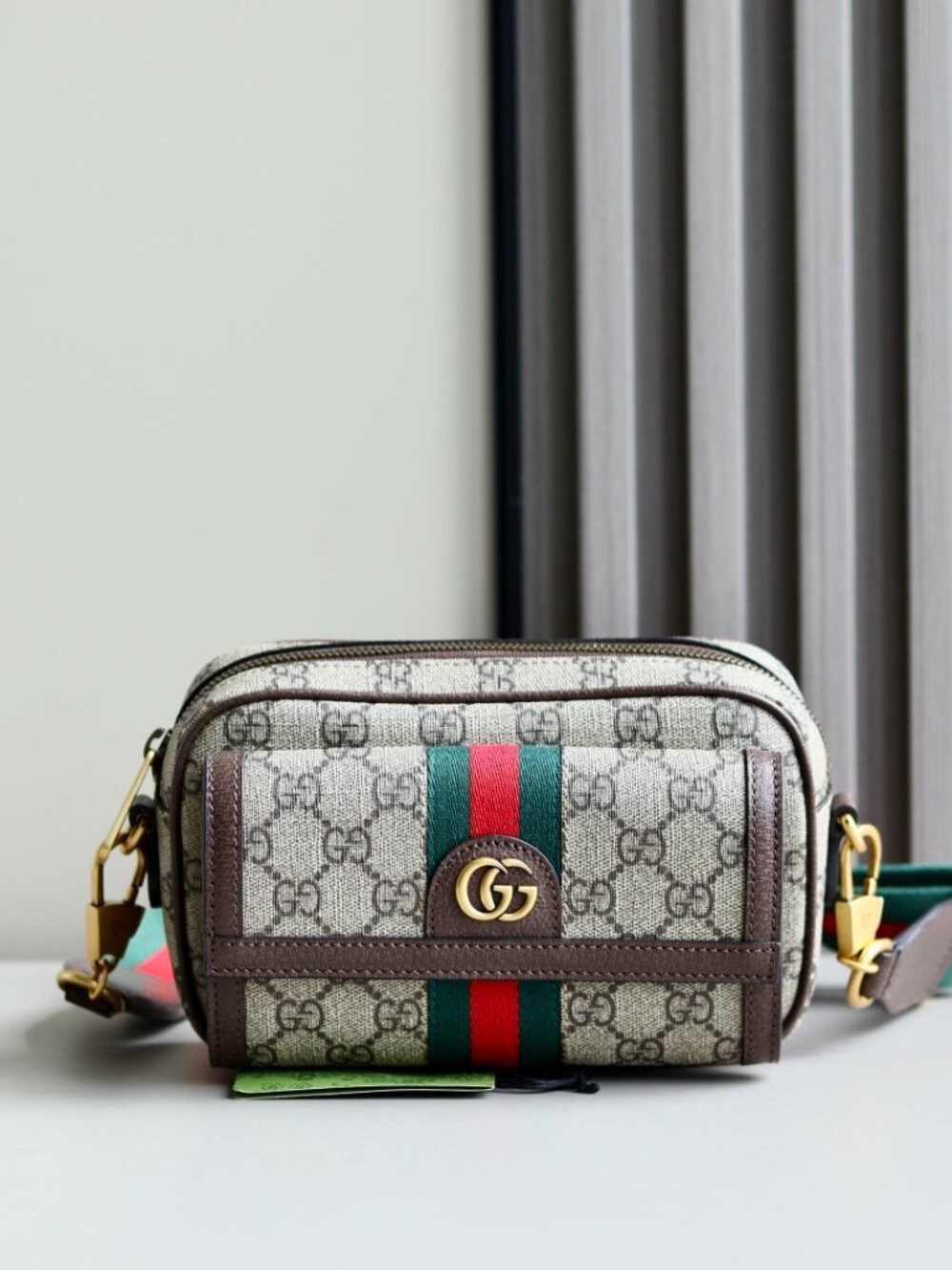 Gucci PVC front pocket camera bag